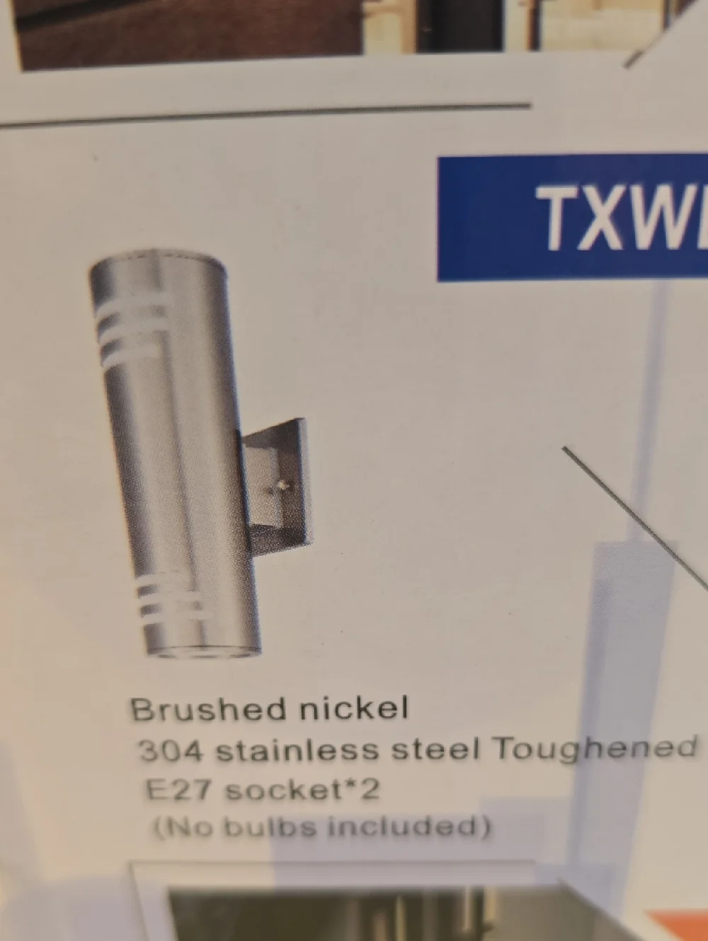 Modern Wall Sconce Brushed Nickel Stainless Steel Toughened Glass